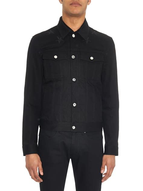 givenchy denim jackets|black givenchy jean jacket men.